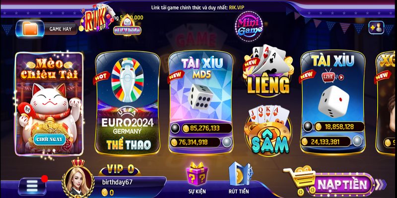 RIKVIP cung cấp các thể loại game cá cược đa dạng